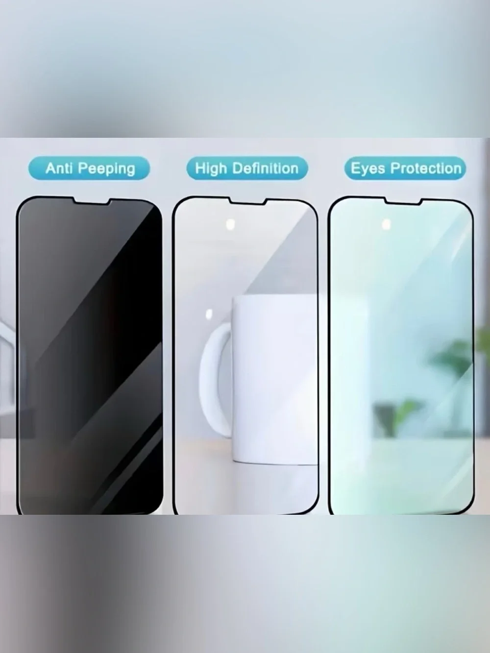 2 PS Privacy & HD Tempered Glass Screen Protector for IPhone 12 Pro Max